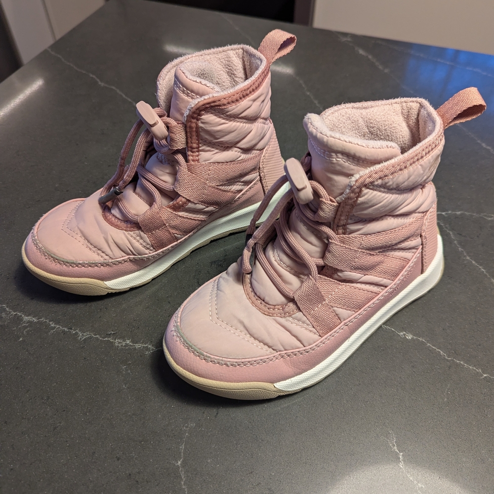 Sorel Kids Pink Puffer Winter Boots